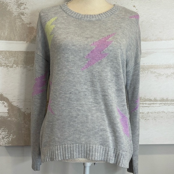 FATE Yellow & Purple Lightening Bolt SWEATER - Picture 2 of 9
